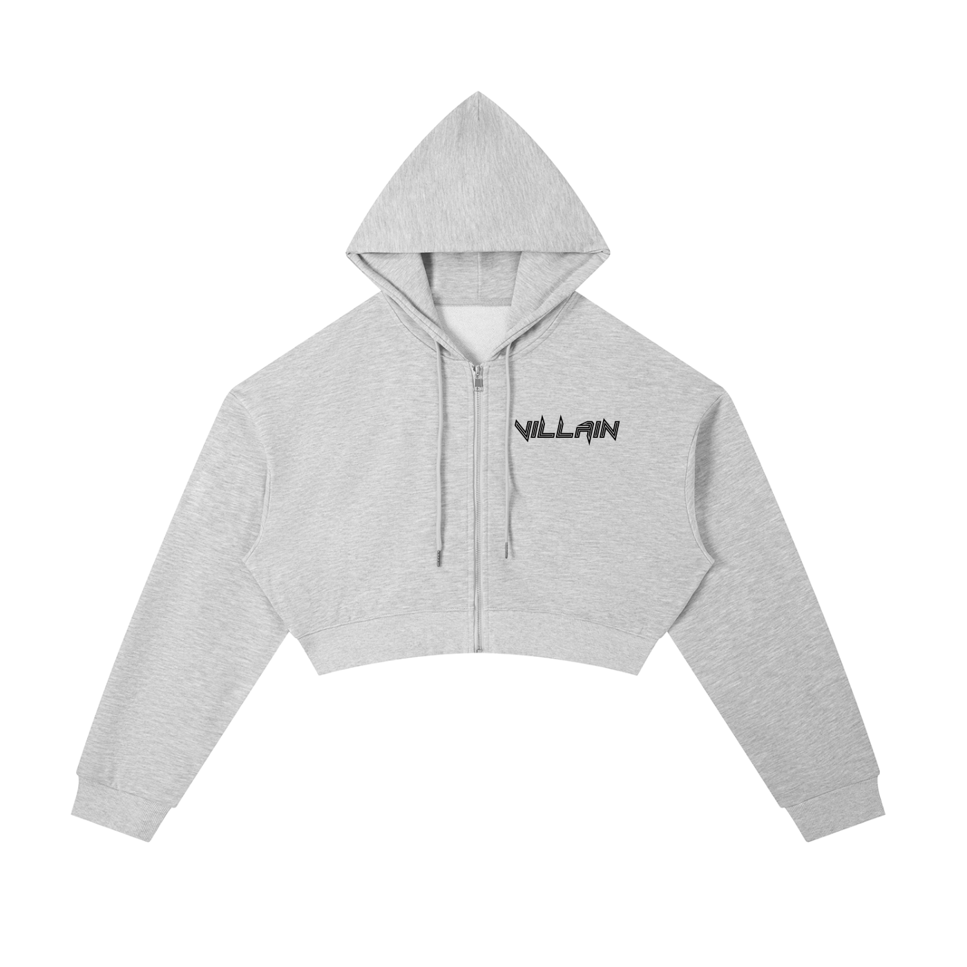 Villain Cropped Zip-Up Hoodie