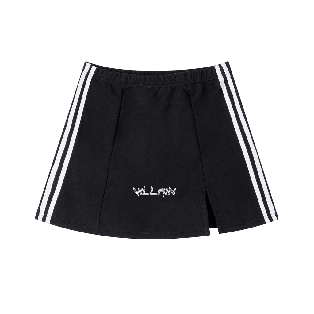 Villain Contrast Side Stripe Slit Skirt