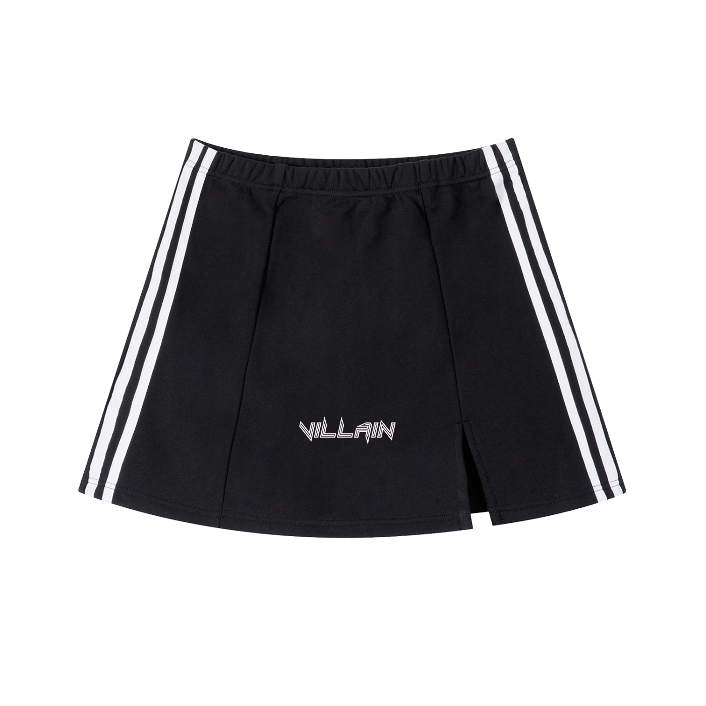 Villain Contrast Side Stripe Slit Skirt