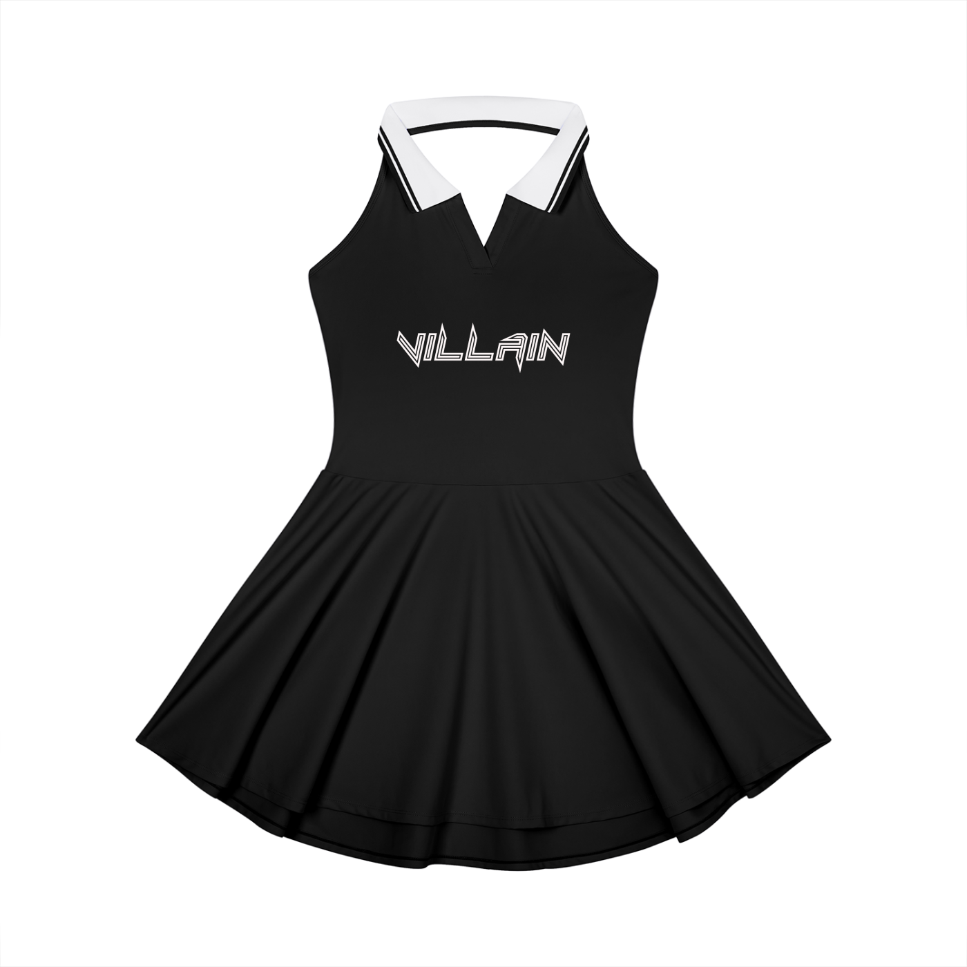 Women's Collared Halter A-Line Tennis Dress