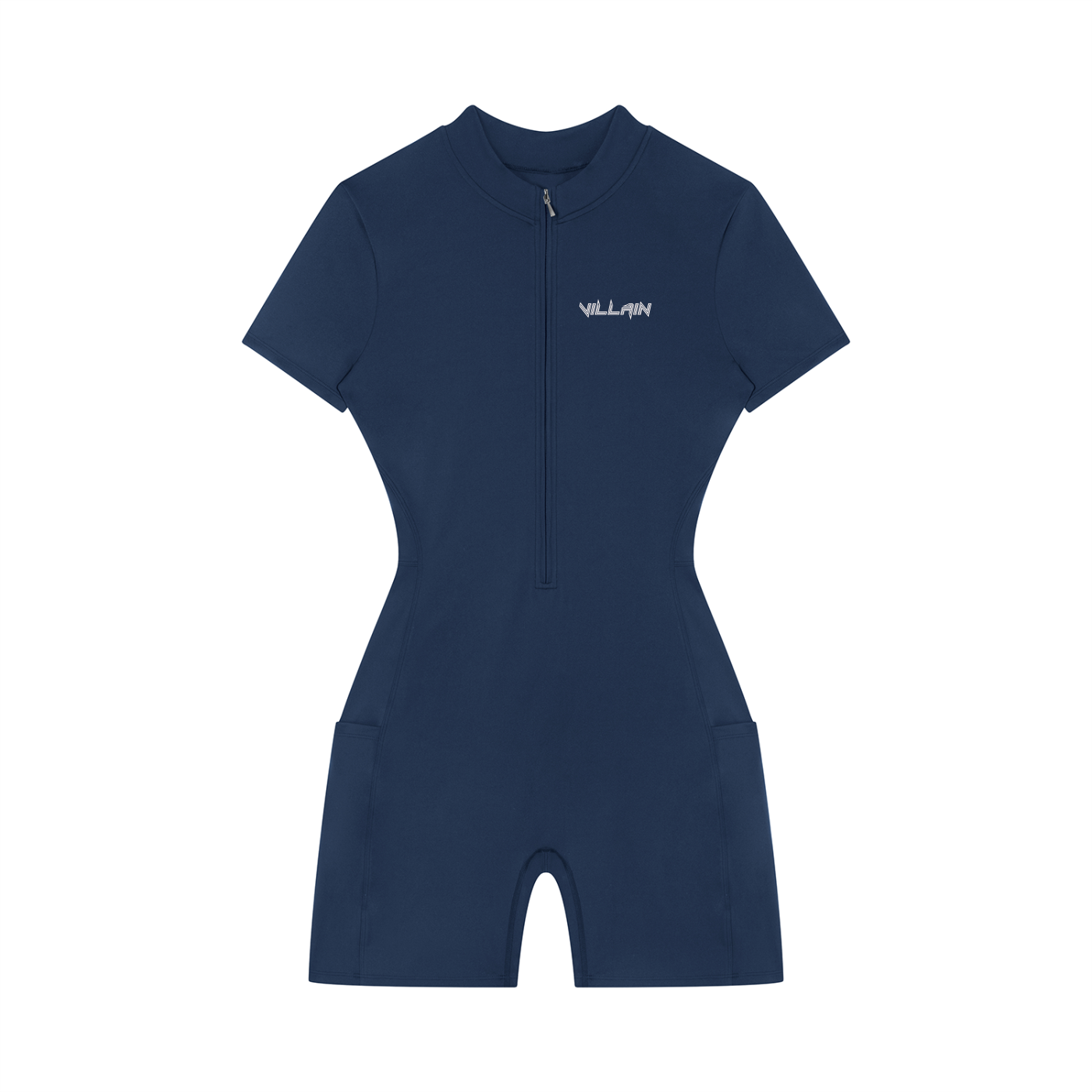 Women's Quarter-Zip Short Sleeve Romper