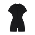 Women's Quarter-Zip Short Sleeve Romper