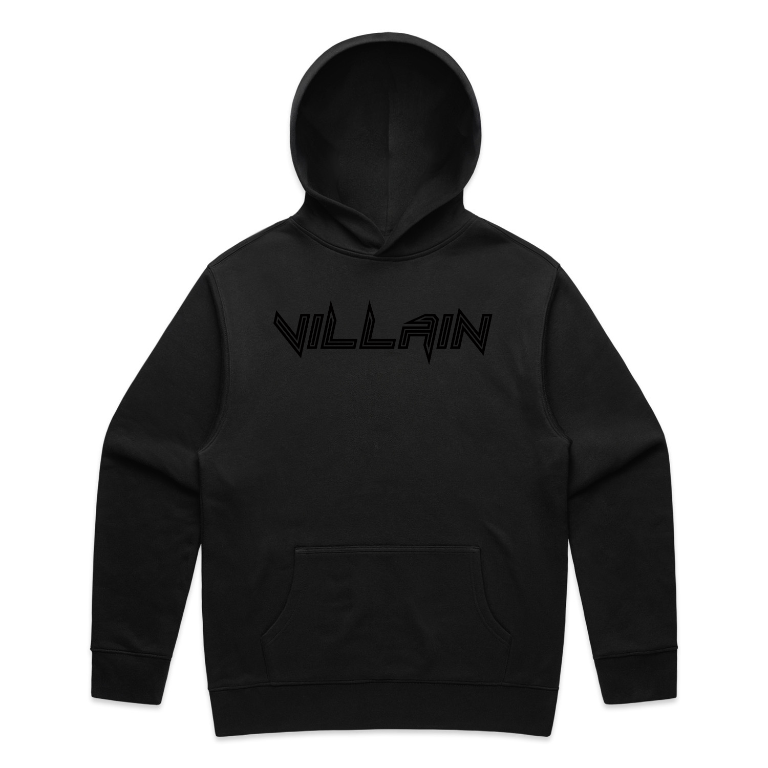 Black on black relaxed hoodie