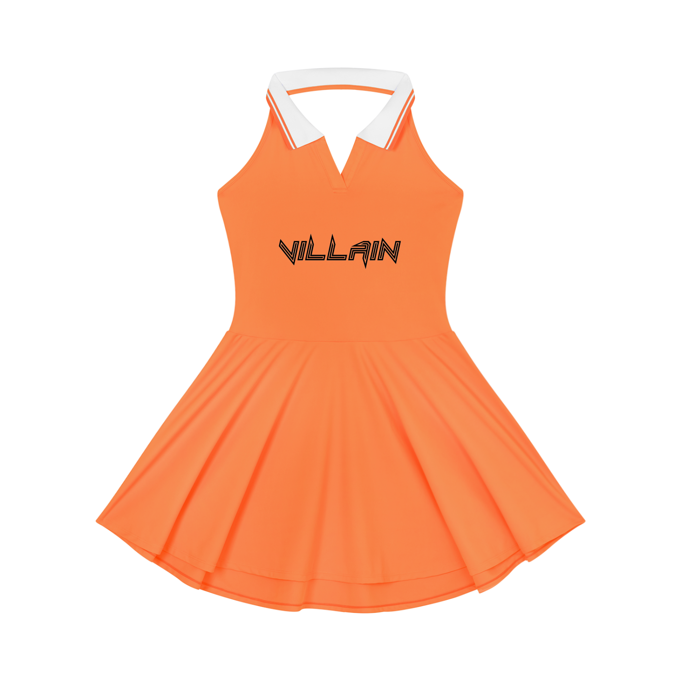 Women's Collared Halter A-Line Tennis Dress