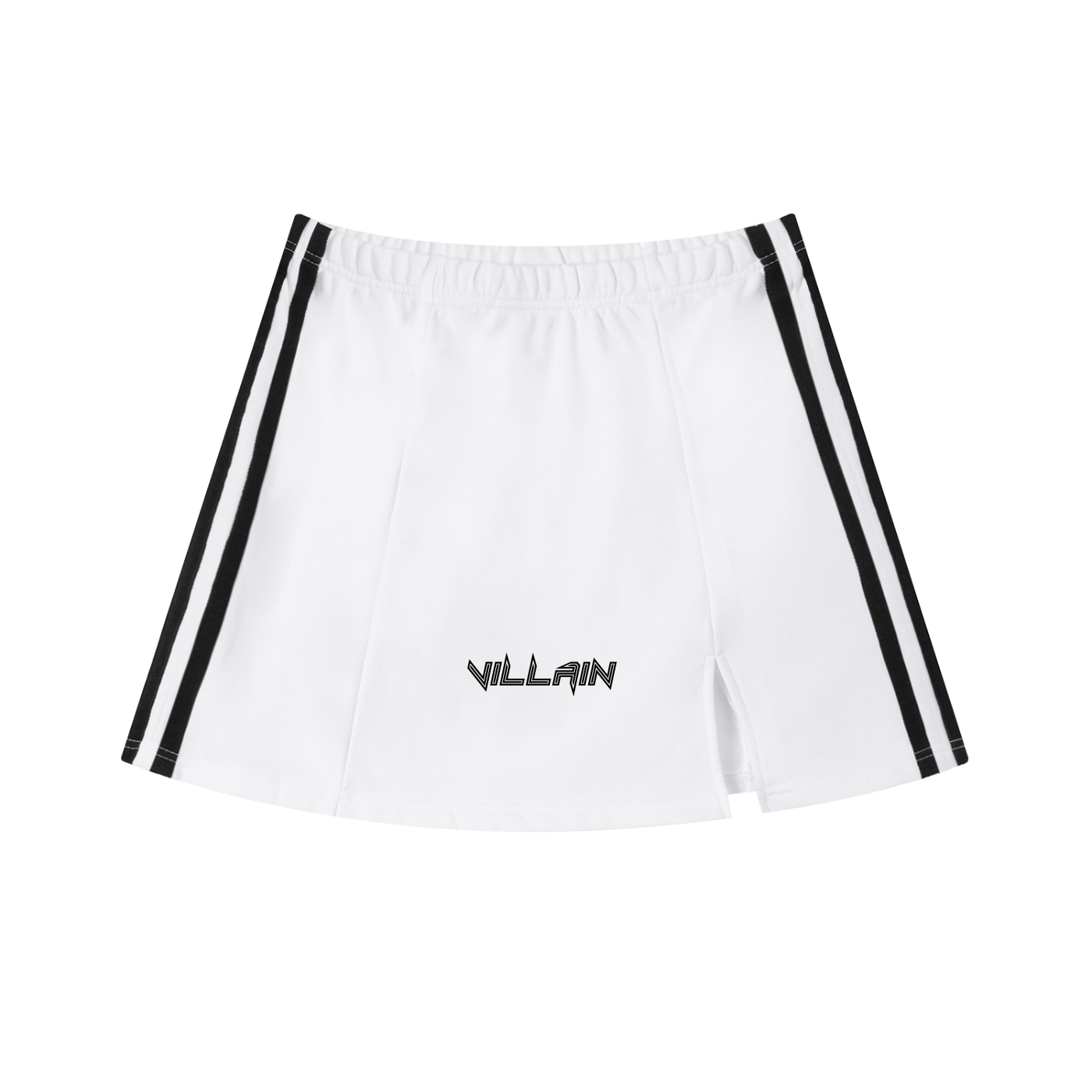 Villain Contrast Side Stripe Slit Skirt