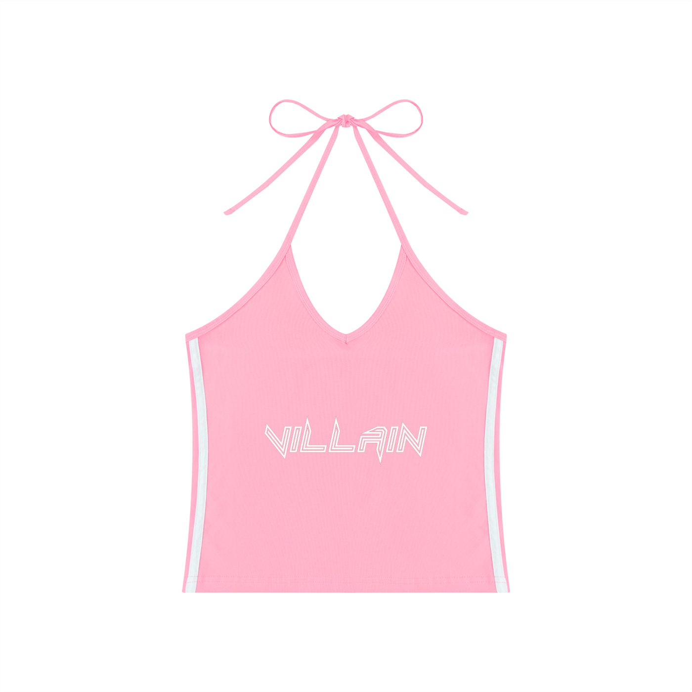 Women's Color Block Halter Crop Tank Top