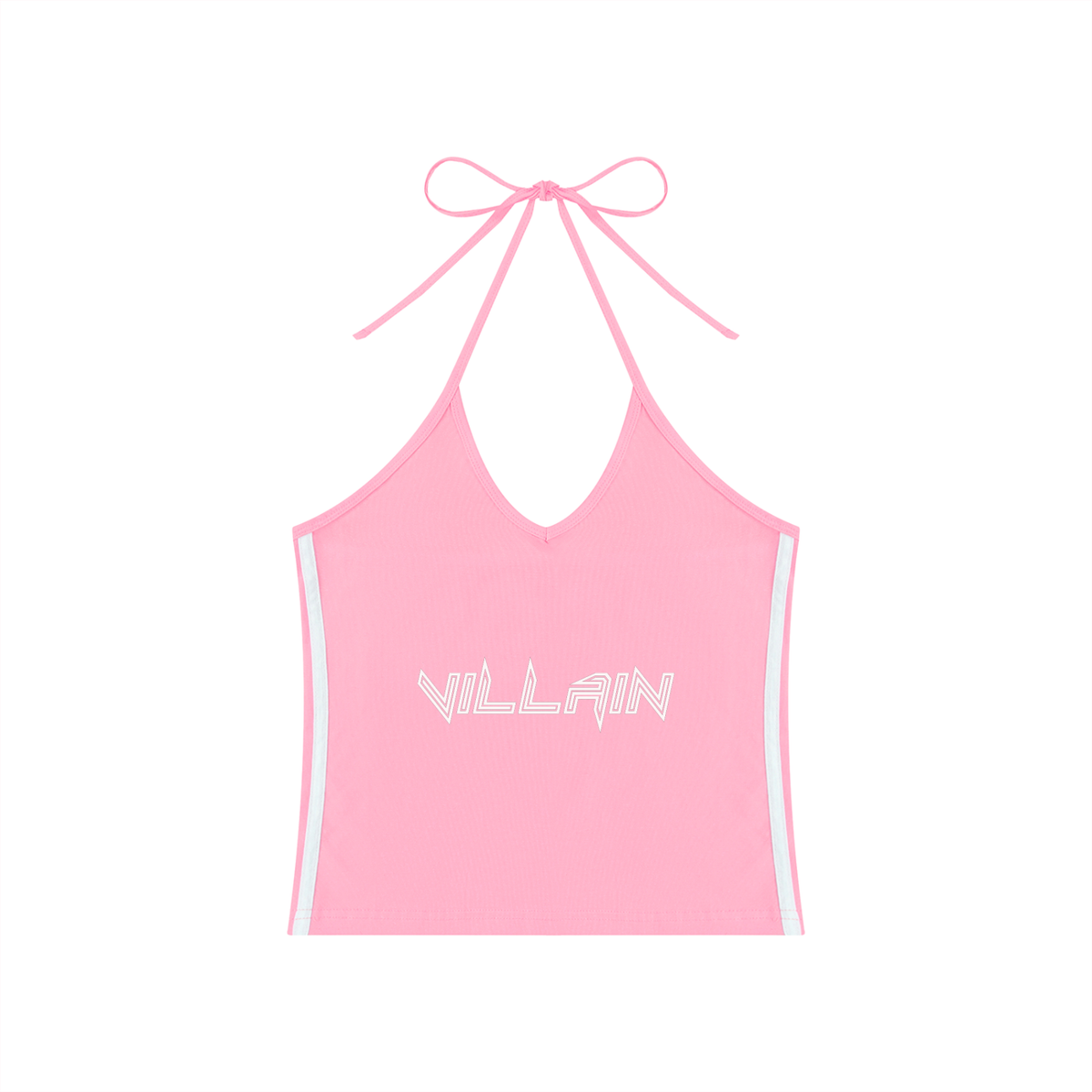 Women's Color Block Halter Crop Tank Top