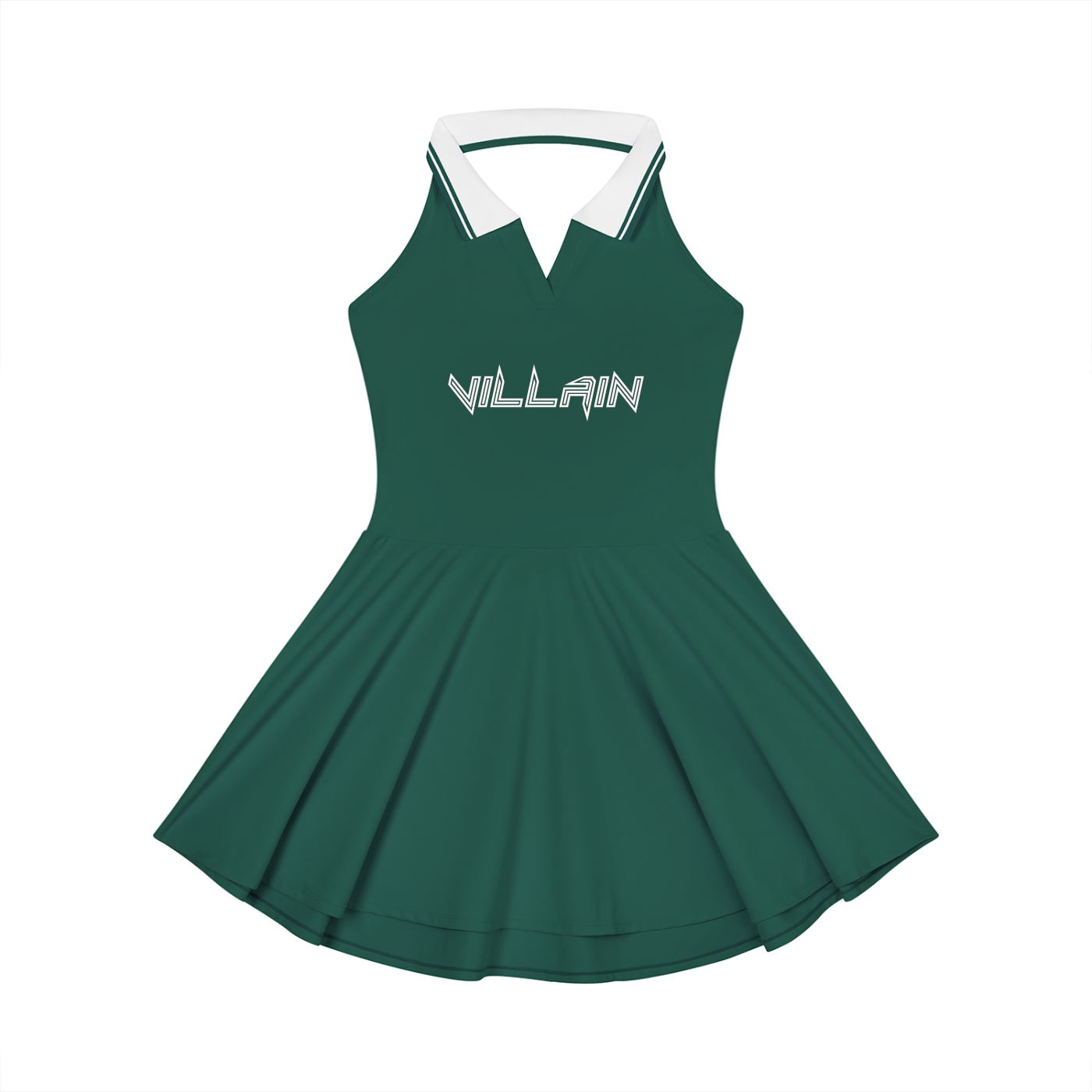 Women's Collared Halter A-Line Tennis Dress