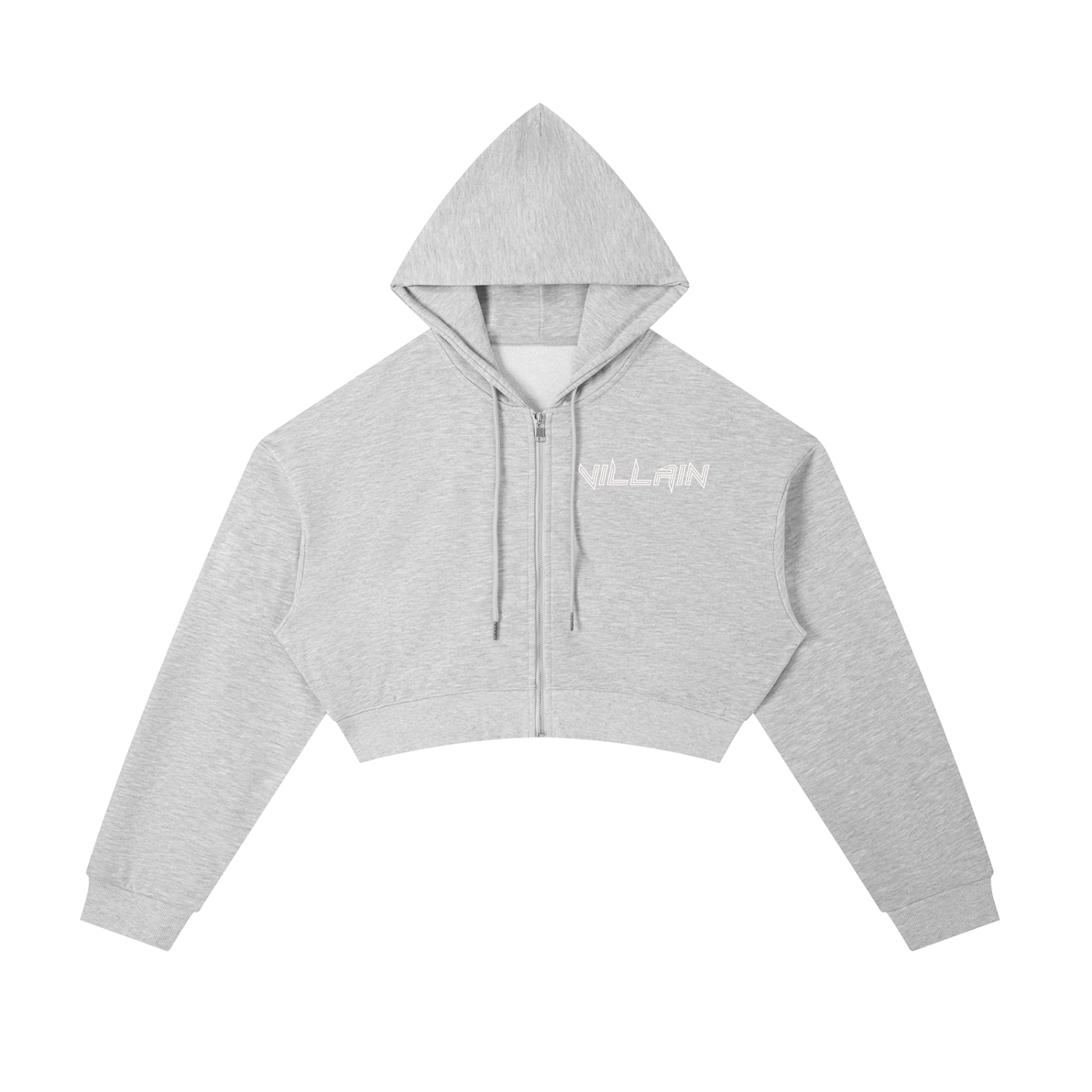 Villain Cropped Zip-Up Hoodie