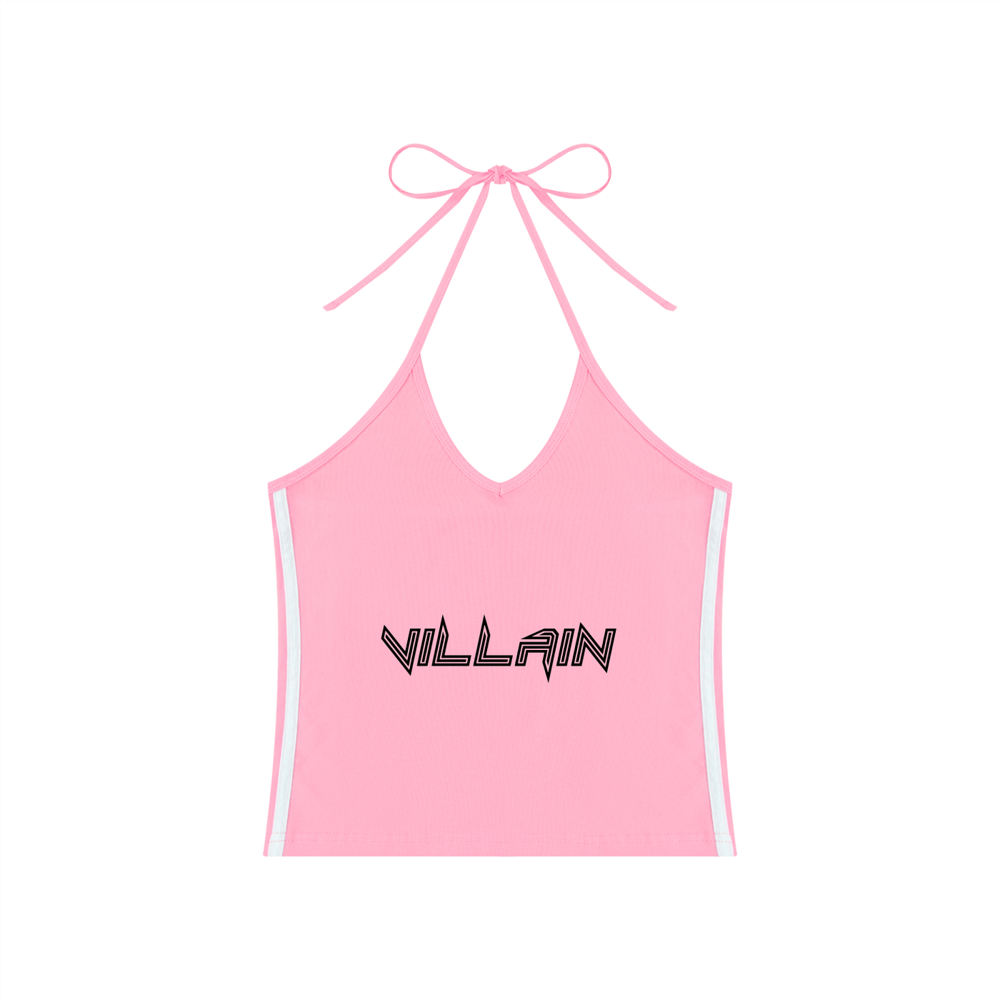 Women's Color Block Halter Crop Tank Top