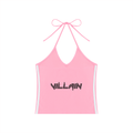 Women's Color Block Halter Crop Tank Top