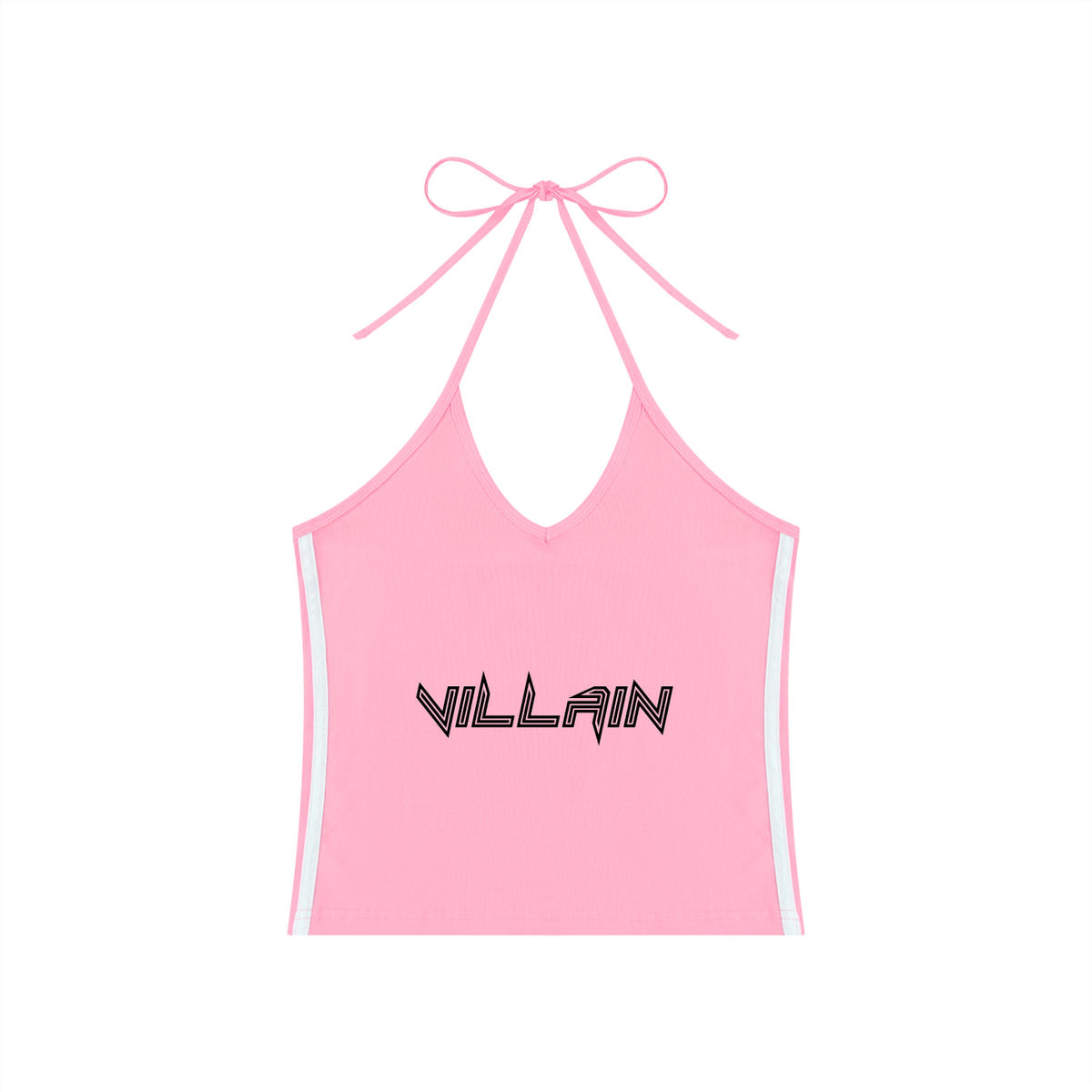 Women's Color Block Halter Crop Tank Top