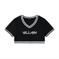 Women's Color Block V-Neck Crop T-Shirt