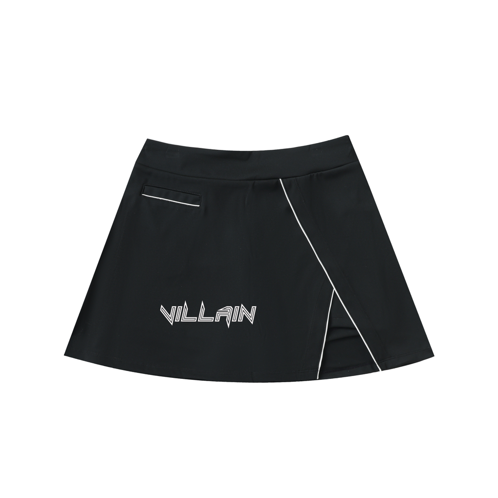 High-Waist Pocketed A-Line Skirt