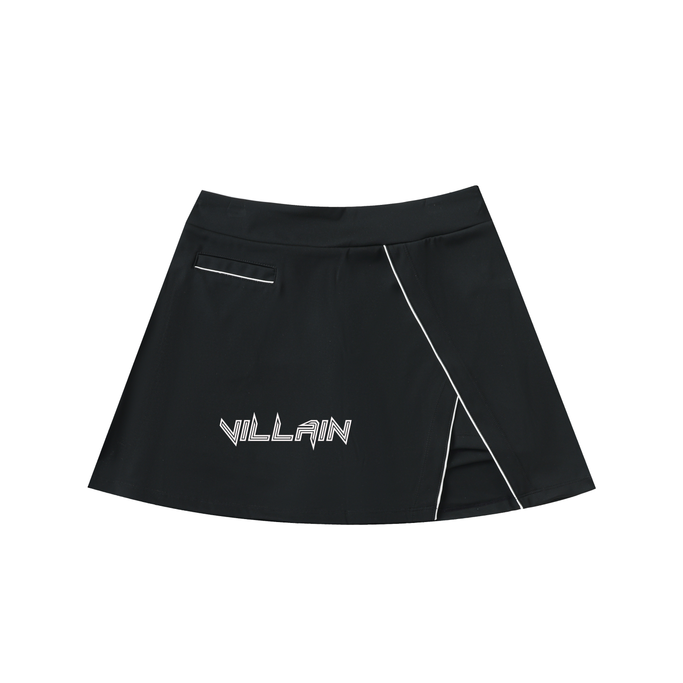 High-Waist Pocketed A-Line Skirt