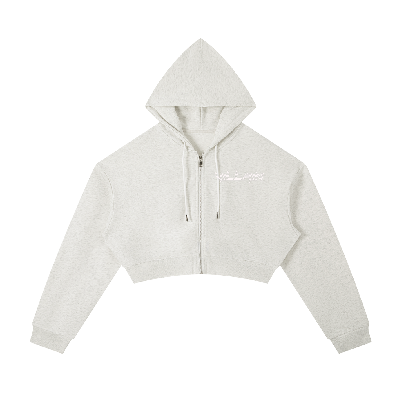 Villain Cropped Zip-Up Hoodie