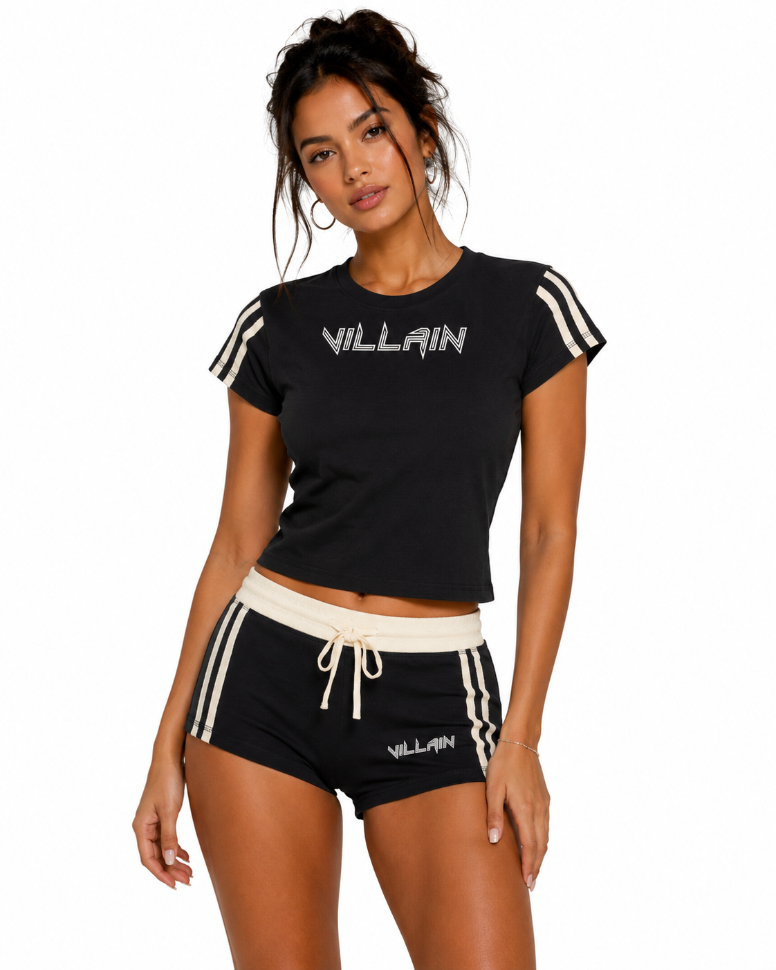 Women's Contrast Stripe Track Shorts