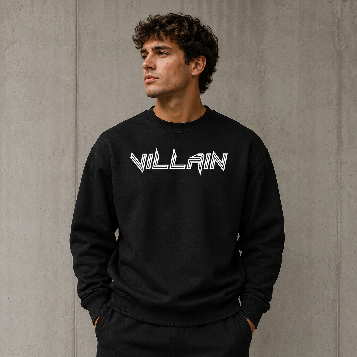 heavy fleece crew neck