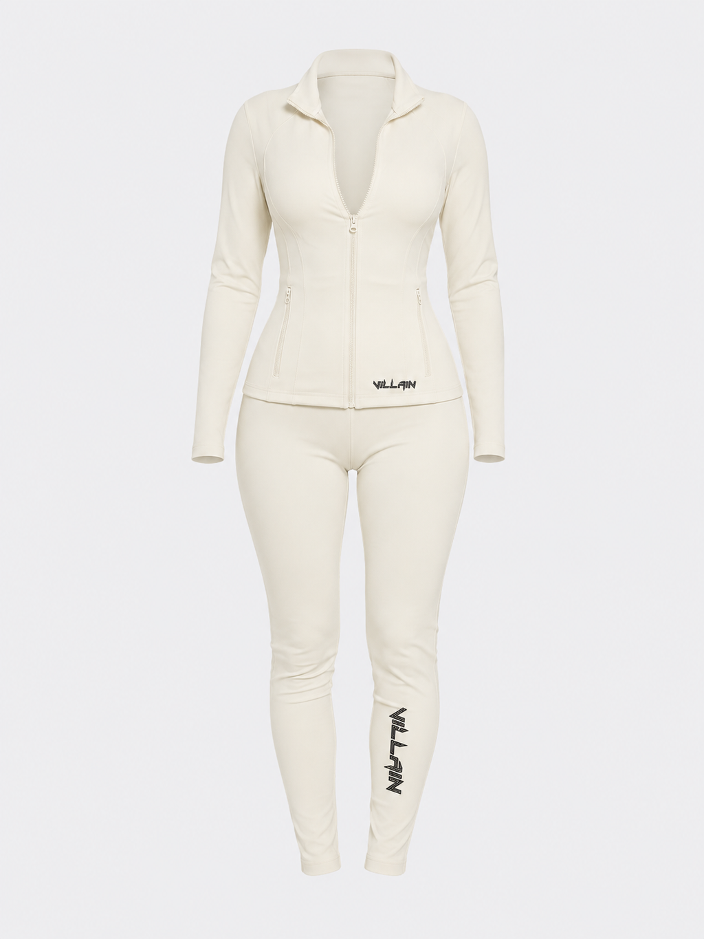 Villain leggings match  front zip Jacket