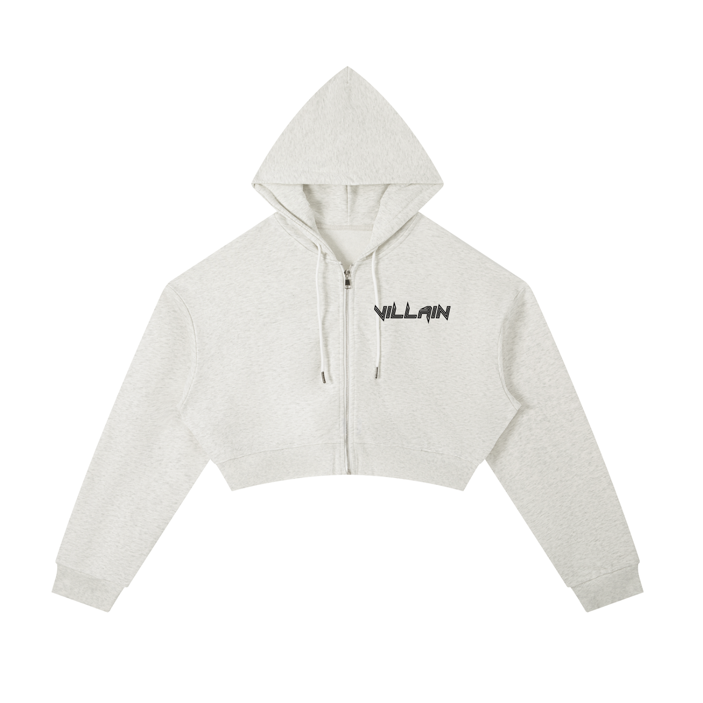 Villain Cropped Zip-Up Hoodie