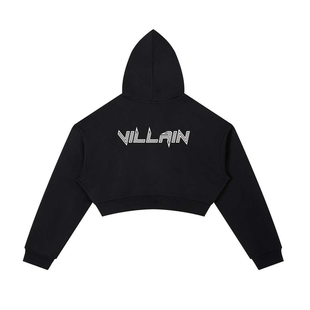 Villain Cropped Zip-Up Hoodie