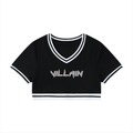 Women's Color Block V-Neck Crop T-Shirt