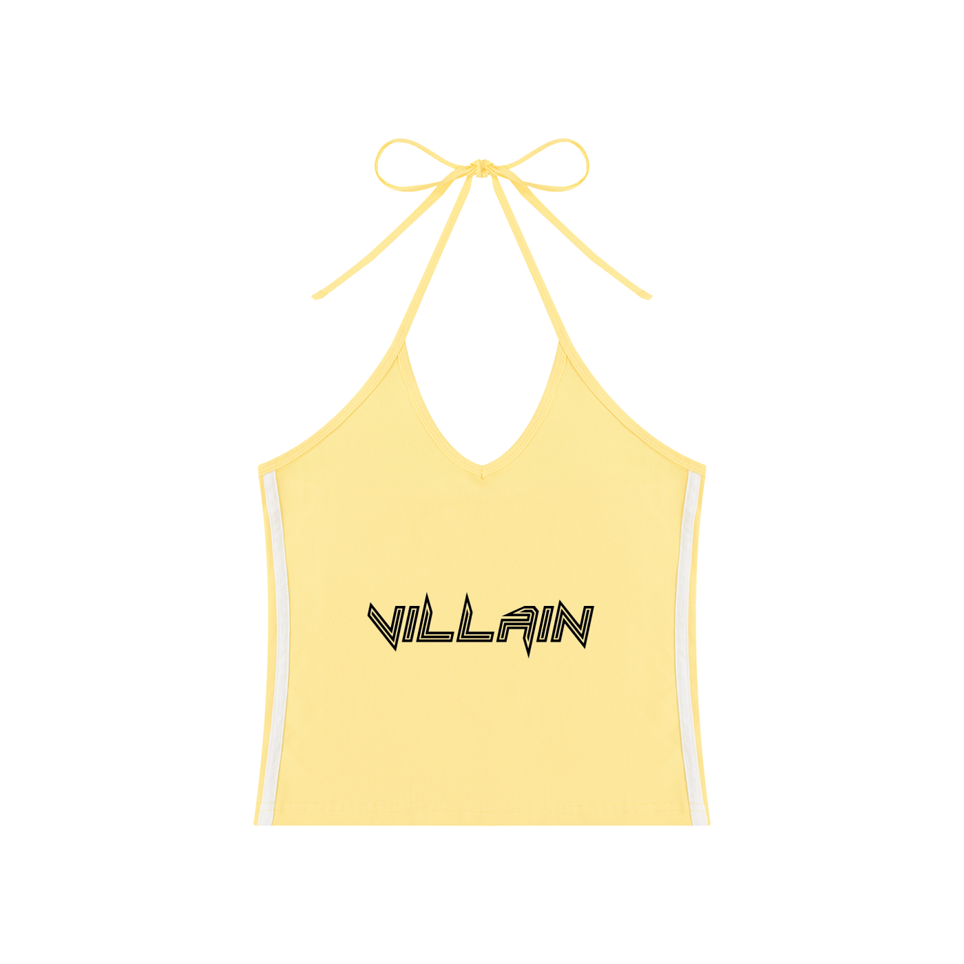 Women's Color Block Halter Crop Tank Top