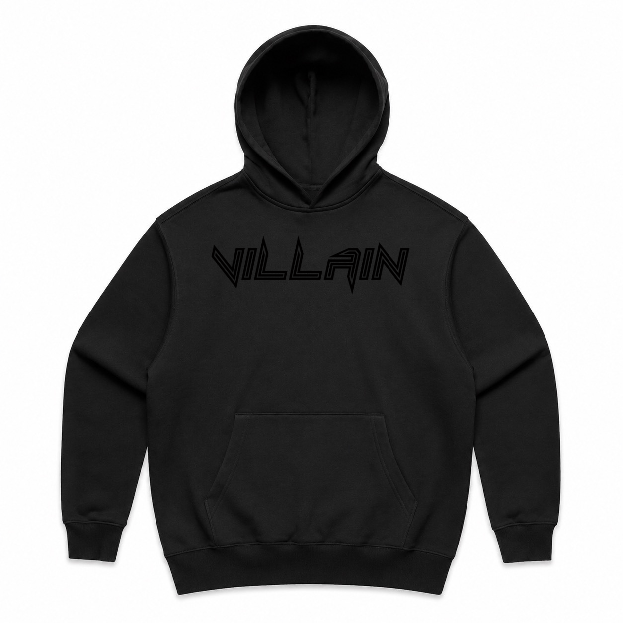 Villain heavyweight Hoodie Black on black