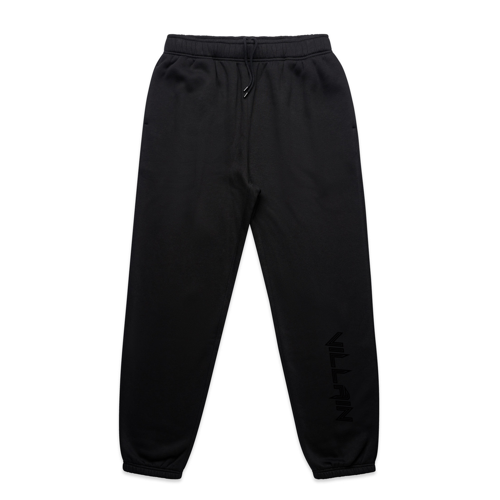 Villain Relaxed black on black sweatpants