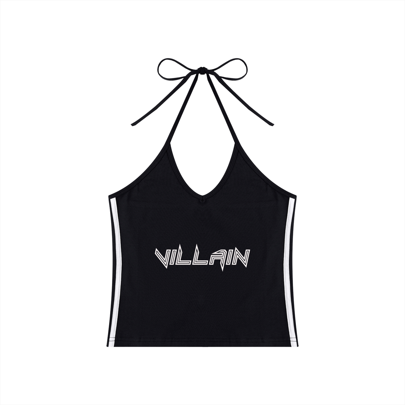 Women's Color Block Halter Crop Tank Top