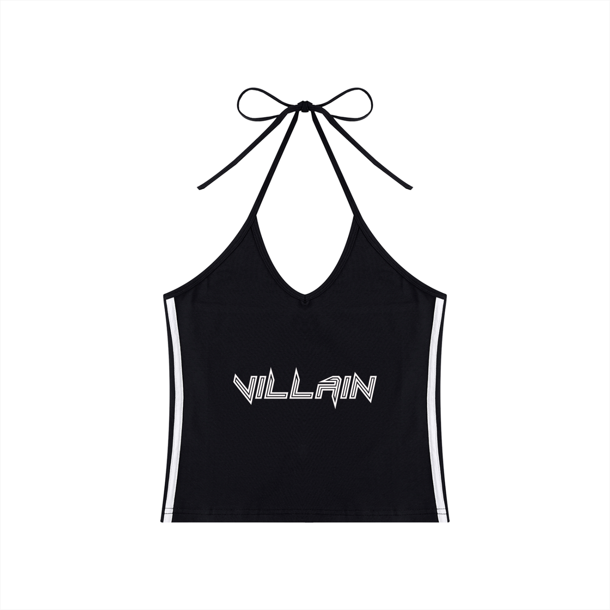 Women's Color Block Halter Crop Tank Top