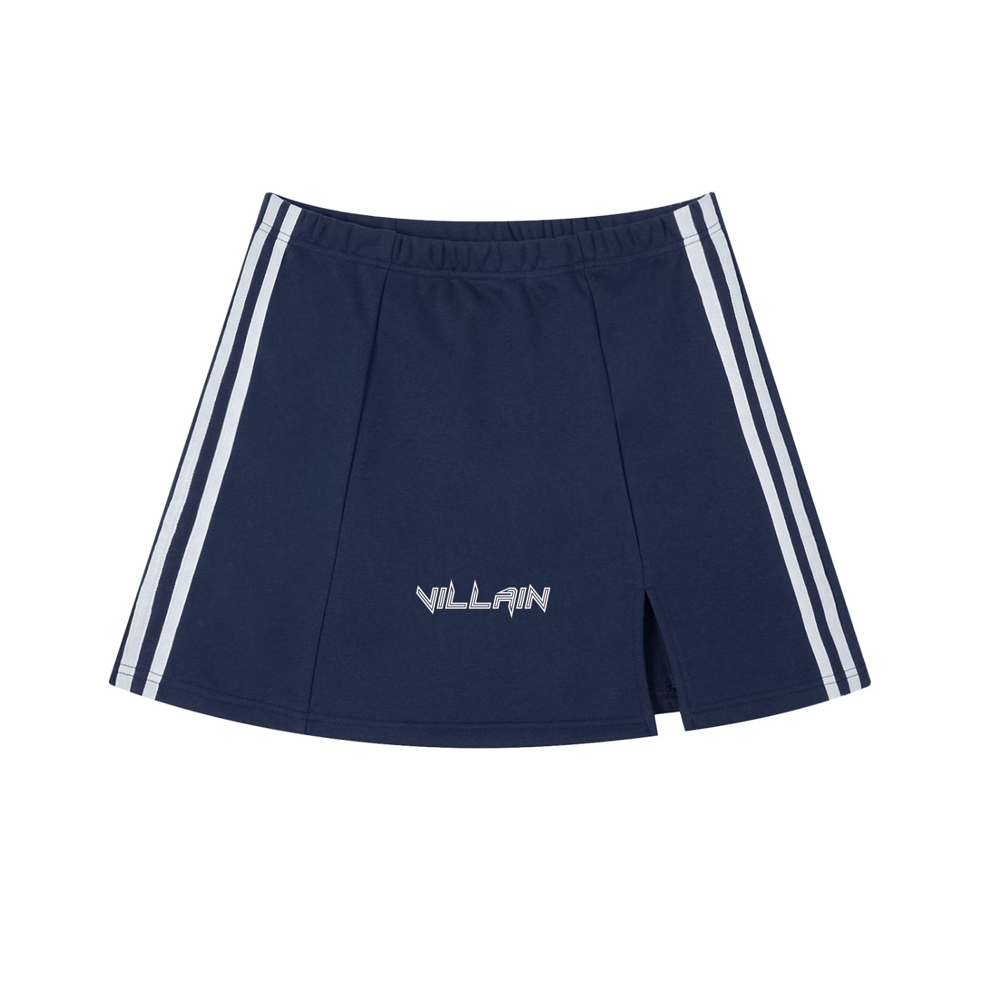 Villain Contrast Side Stripe Slit Skirt
