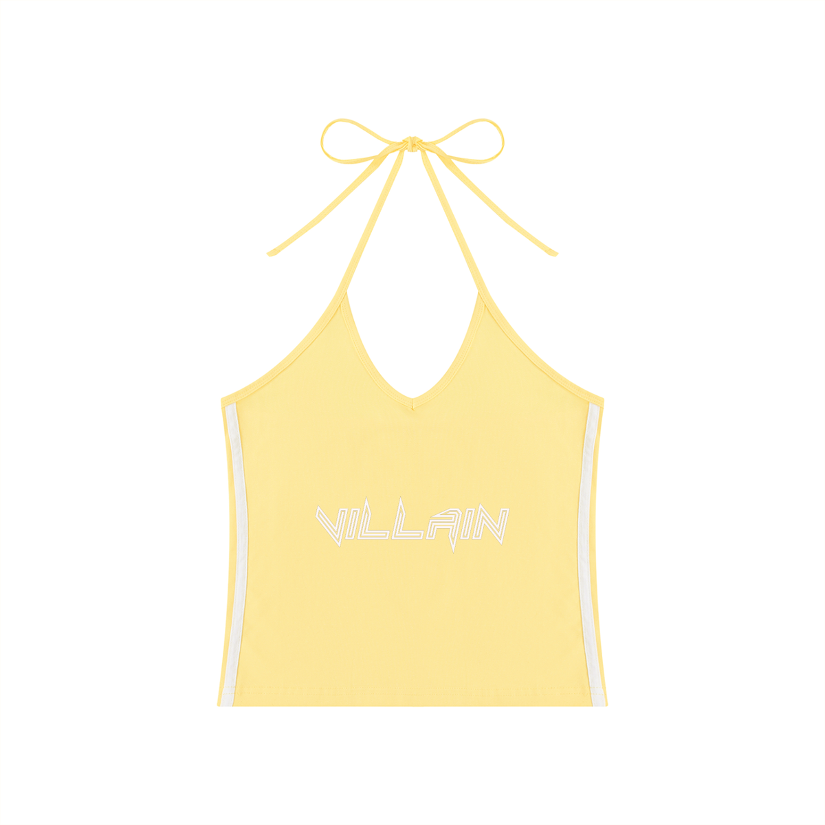 Women's Color Block Halter Crop Tank Top